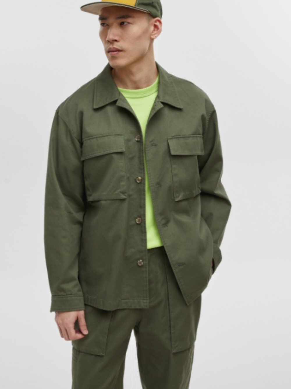 MODE OF ONE Relaxed-Fit Utility Shirt Jacket Men's SIZE M NWT